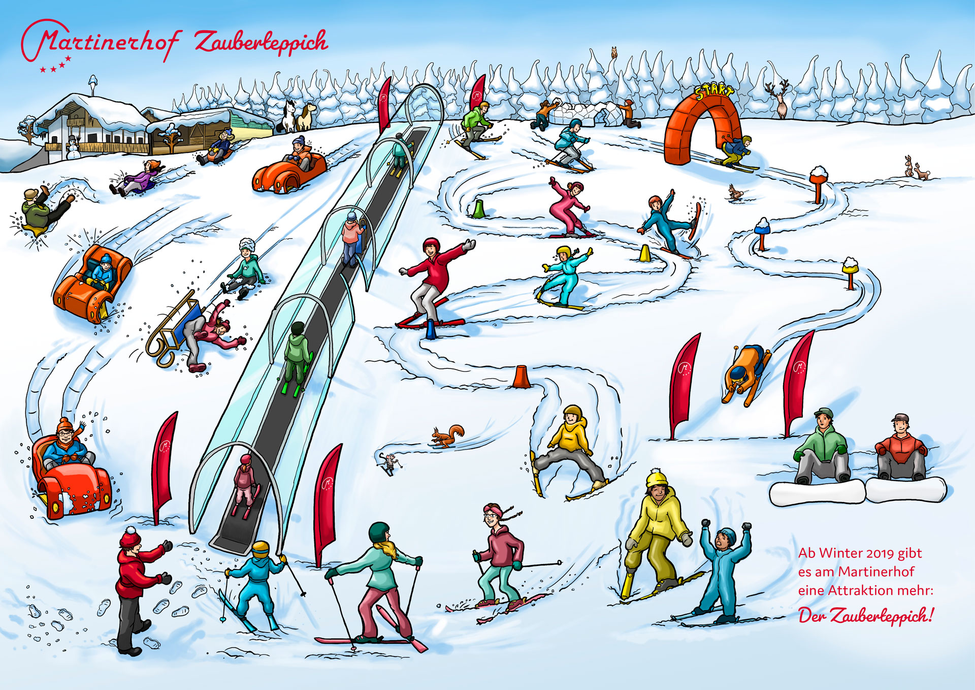 Skilift Illustration